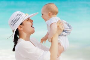 baby and beach